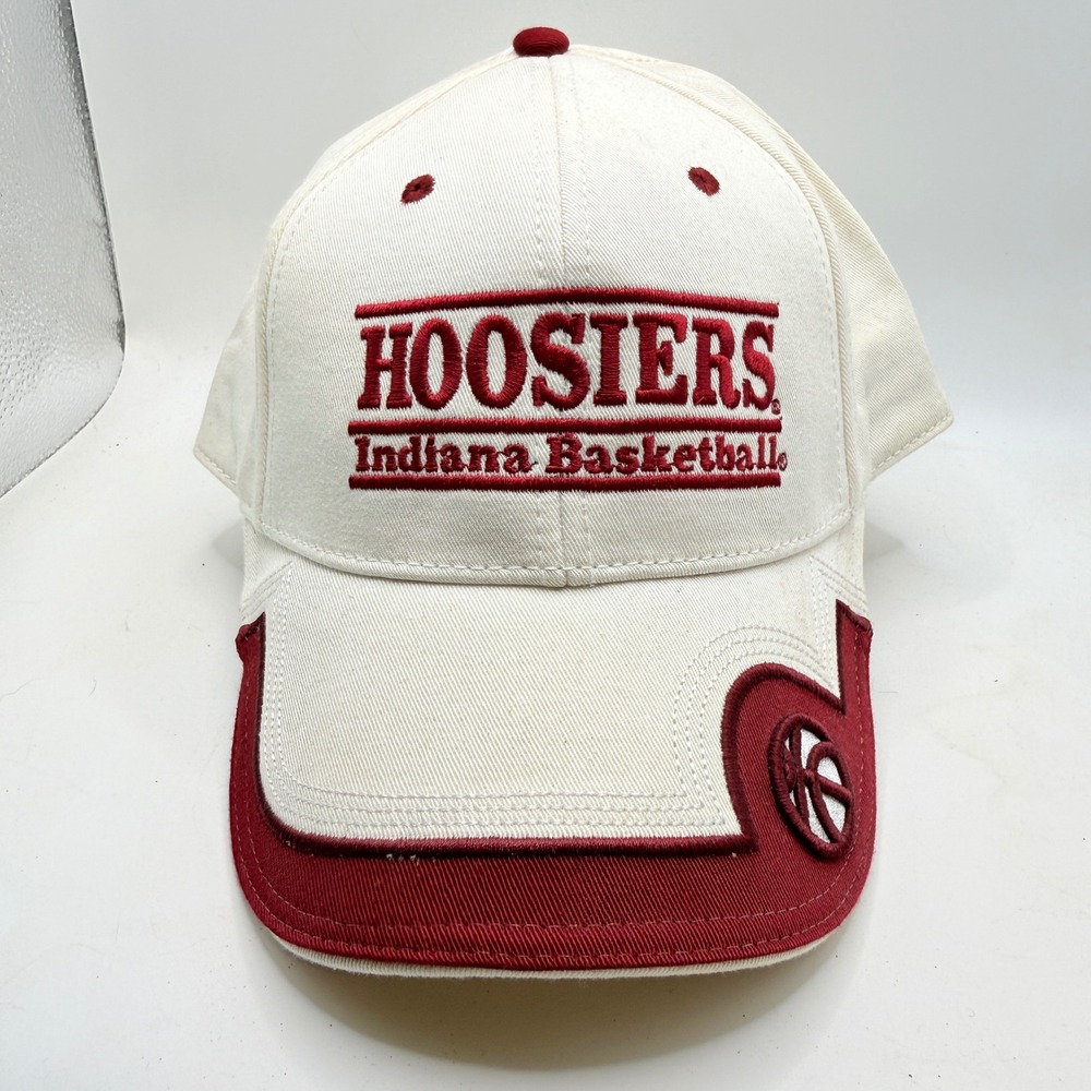 The Game Indiana Hoosiers Basketball Hat Cream Crimson Adjustable Mens Cap